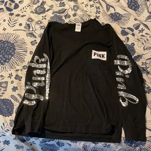 Black Longsleeve PINK shirt size M